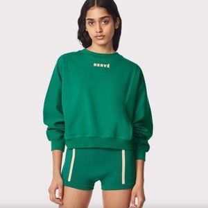 Herve Leger Dolman Sweatshirt, Forest, XS